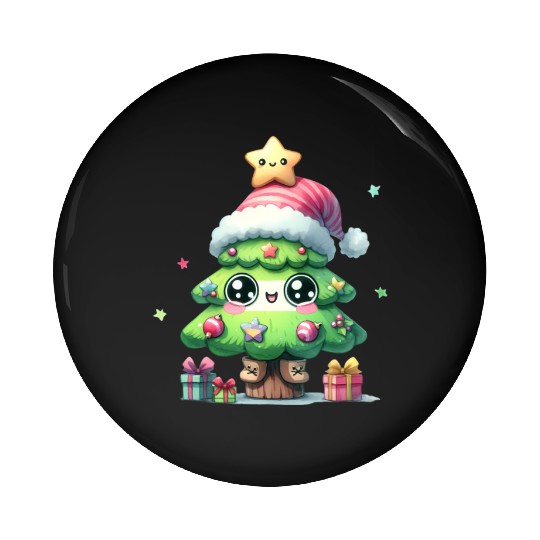 Christmas Tree, Merry Christmas Pin Buttons