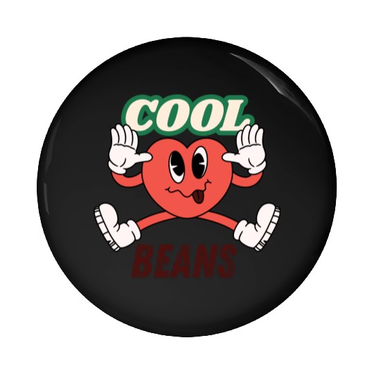 Womens Funny Pin Buttons Cool Beans Holiday Sunday