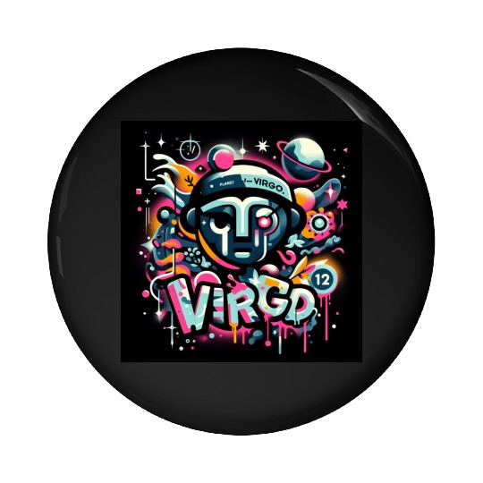 planet virgo robo Pin Buttons