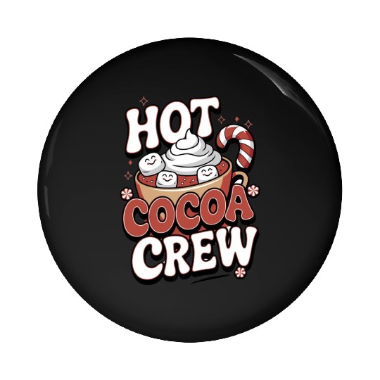 Hot Cocoa Crew Pin Buttons