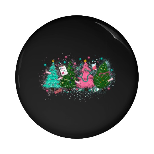 Christmas Tree, Merry Christmas Pin Buttons
