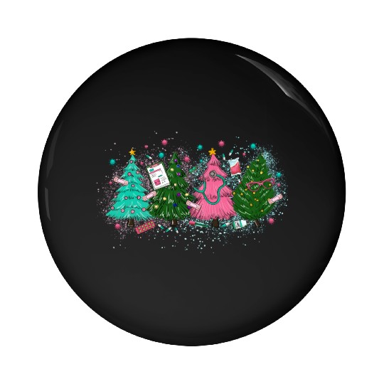 Christmas Tree, Merry Christmas Pin Buttons