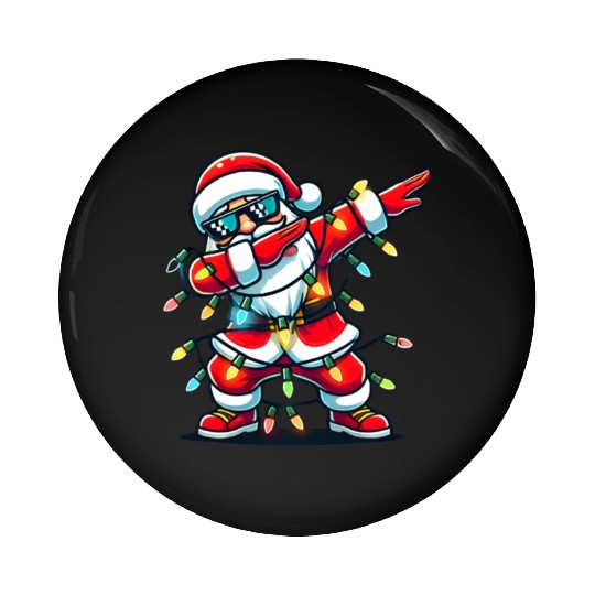 Dabbing Santa Christmas Pin Buttons