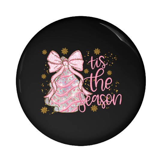 Tis The Season, Merry Christmas Pin Buttons