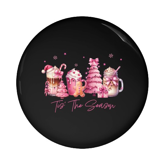 Tis The Season, Merry Christmas Pin Buttons