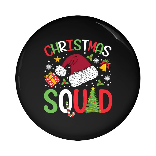 CHRISTMAS SQUAD Christmas hat Pin Buttons