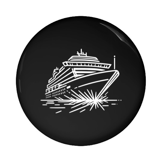 Minimalistic Vector Cruise Ship path6 Pin Buttons