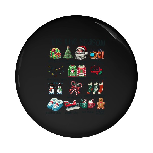 Tis The Season Low Pin Buttons