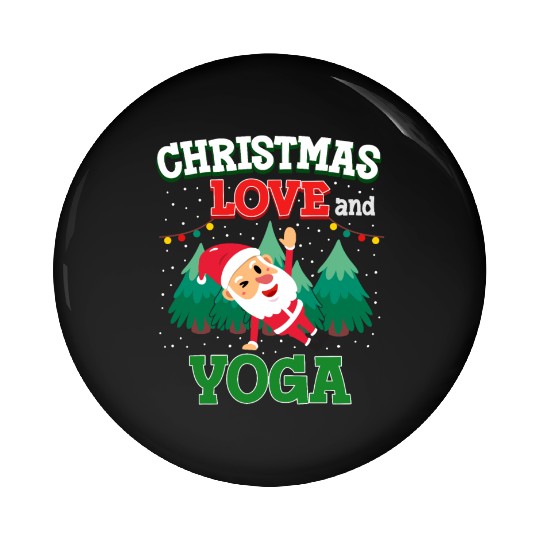 Yogini Yoga Meditation Christmas, Love And Yoga Pin Buttons