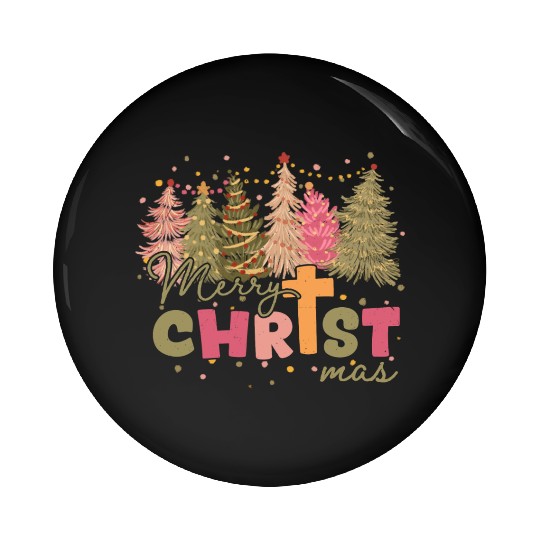 Merry Christmas, Christmas Tree Pin Buttons