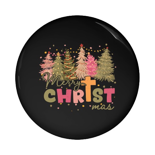 Merry Christmas, Christmas Tree Pin Buttons