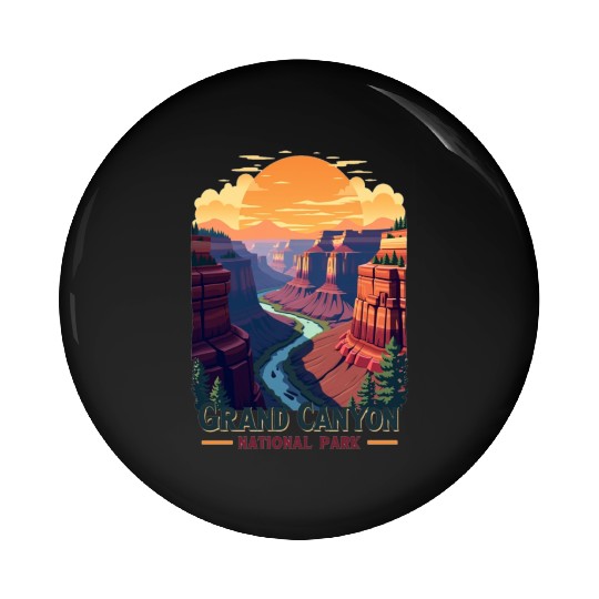 Majestic Grand Canyon: Nature's Masterpiece Pin Buttons