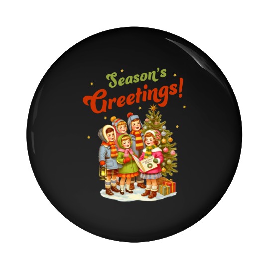Seasons Greetings Pin Buttons