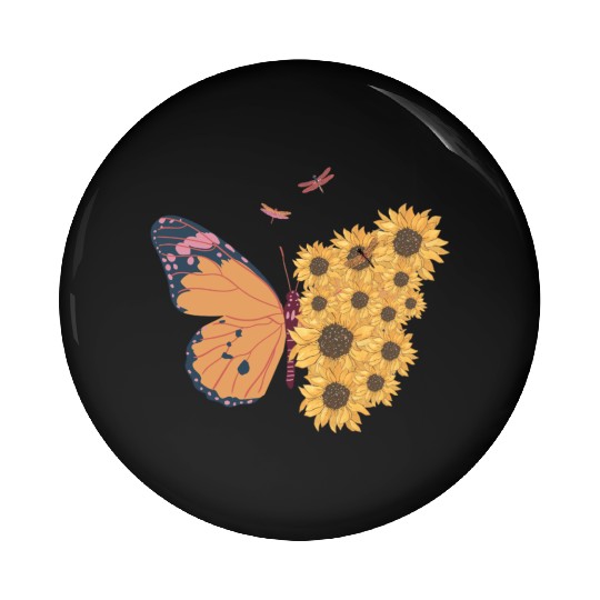 Butterfly design products Pin Buttons