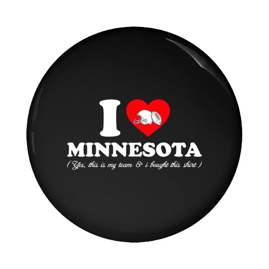 Groovy I Love Minnesota Pin Buttons