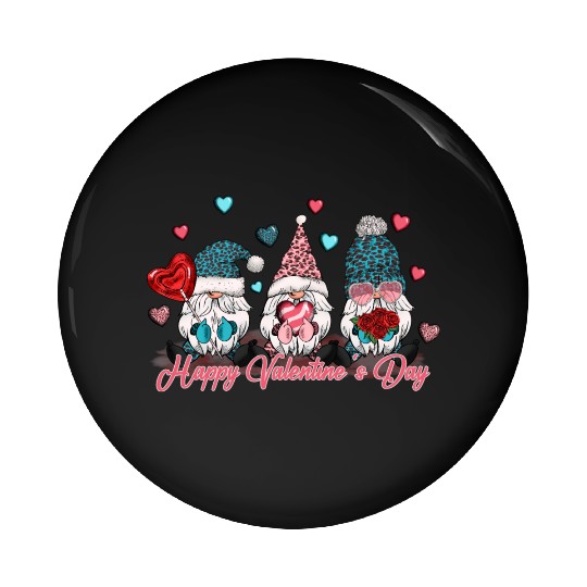 Gnomes Valentines Revelin, Valentines Retro Pin Buttons