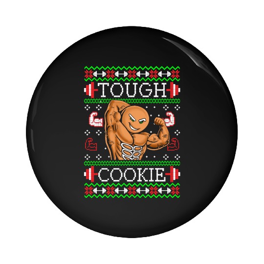Gingerbread Man Funny Christmas Workout Gym Ugly Pin Buttons