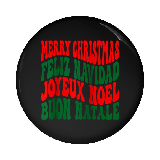 Merry christmas feliz navidad joyeux noel Pin Buttons