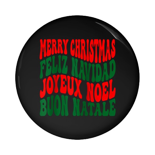 Merry christmas feliz navidad joyeux noel Pin Buttons