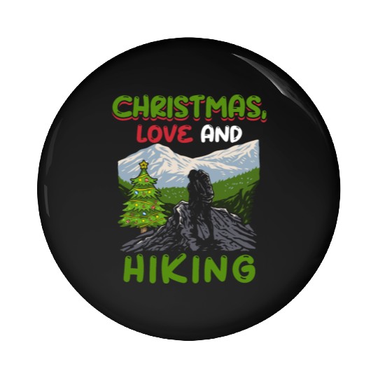 Mountain Lovers: Christmas, Love, Hiking Pin Buttons