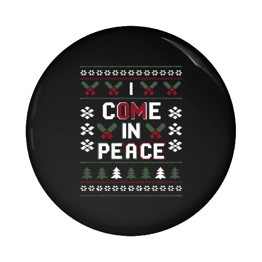 Holiday Peaceful Spirit: Festive Sweater Design Pin Buttons
