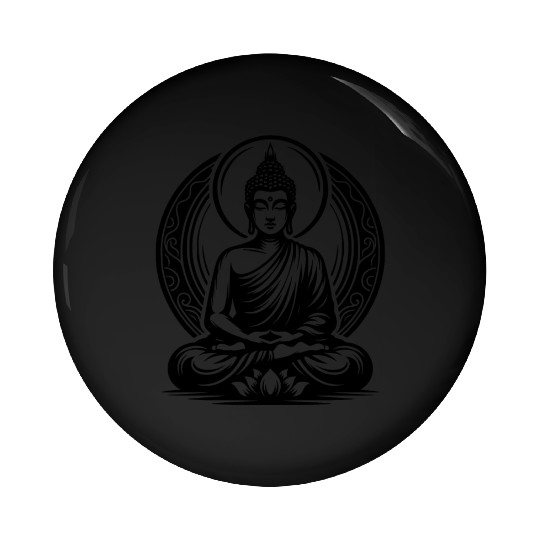 Meditating Yoga Buddha Mindfulness Meditation Pin Buttons
