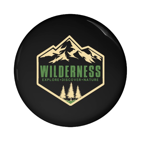 Wilderness Artwork simple design mountain days Pin Buttons