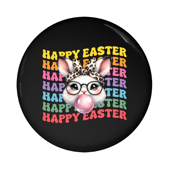 Happy Easter Bunny, Easter Day Pin Buttons