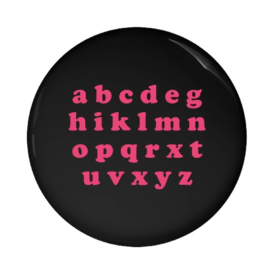 Alphabet Valentine Sublimation Pin Buttons