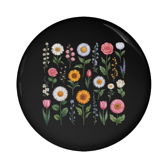 Wildflowers Pin Buttons