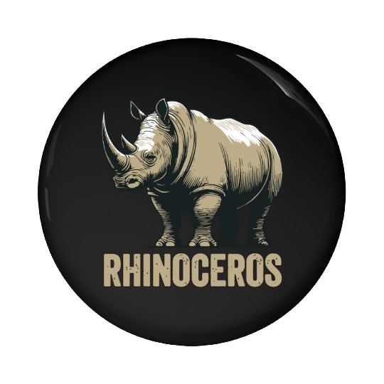 Rhinoceros Rhino Safari African Animal Pin Buttons