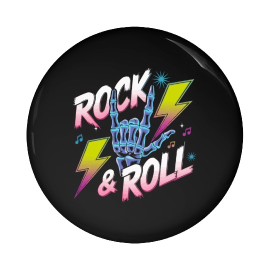 Skeleton Guitar Player Bones Guitarist Musician Pin Buttons