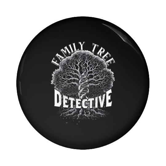Genealogy Genealogist Family Tree Detective Pin Buttons