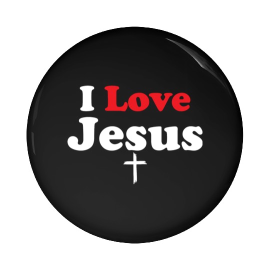 I Love Jesus Christian Christmas Pin Buttons