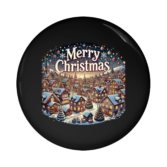 Cozy Winter Village - Christmas Lights and Cheer Pin Buttons