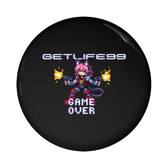 getlife99 gameover gaming Pin Buttons