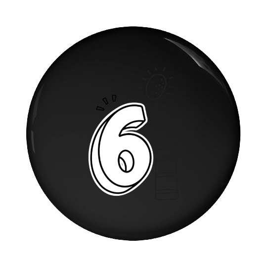 Coloring Pin Buttons: Number 6 – Fun Birthday Keepsake