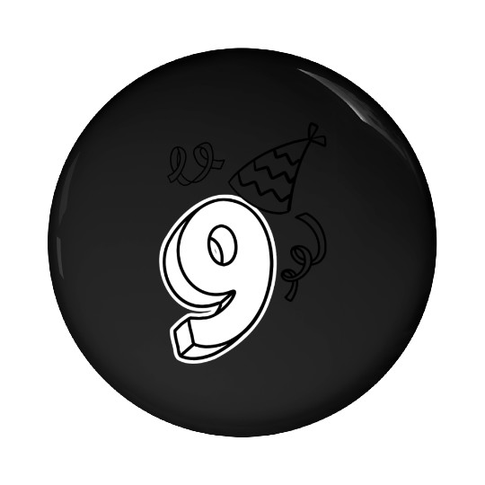 Coloring Pin Buttons: Number 9 – Creative Birthday Keeps