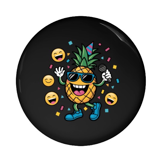 Pineapple Fruit Is Singing Pin Buttons