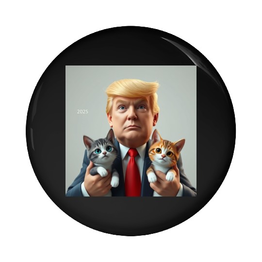 Trump Showing Kitty Love Pin Buttons
