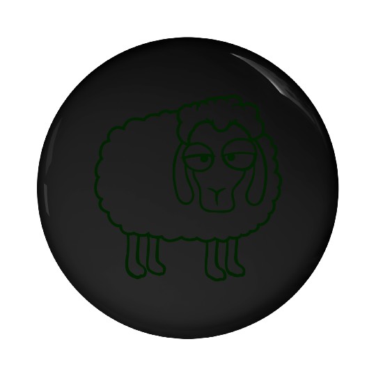 Sheep Tired Bored Look Little Sweet Lamb Bad Mood Pin Buttons