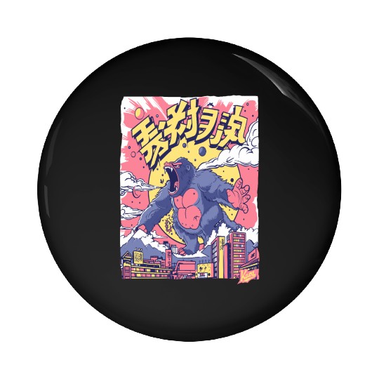 Kaiju Gorilla – Neon City Rampage Pin Buttons