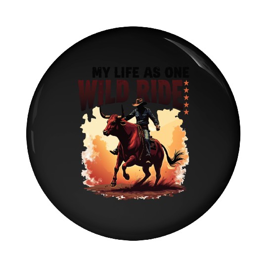 Quote rodeo cowboy - Great gift idea funny design Pin Buttons