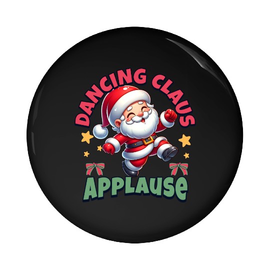 Dancing Santa Claus Fun Pin Buttons