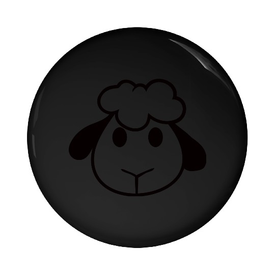 Sheep Face Head Cute Sweet Lamb Cool Comic Baby Pin Buttons