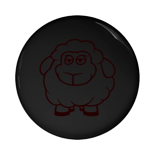 Sheep Baby Standing Bored Tired Cartoon Comic Cool Pin Buttons