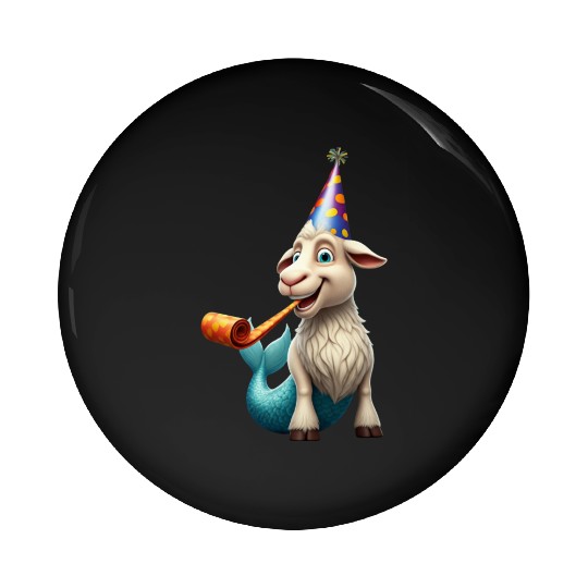 Party Animal Capricorn Pin Buttons