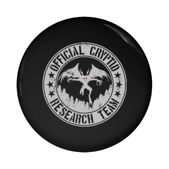 Official Cryptid Research Team | Cryptids Mothman Pin Buttons