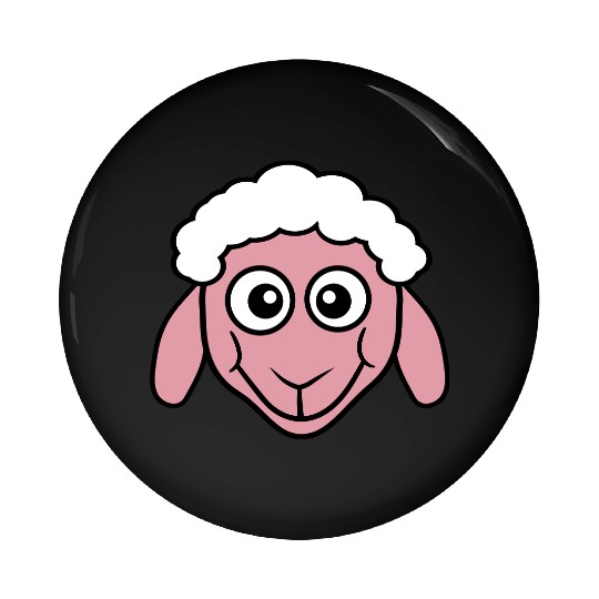 Sheep Face Head Cute Small Baby Lamb Sweet Comic Pin Buttons