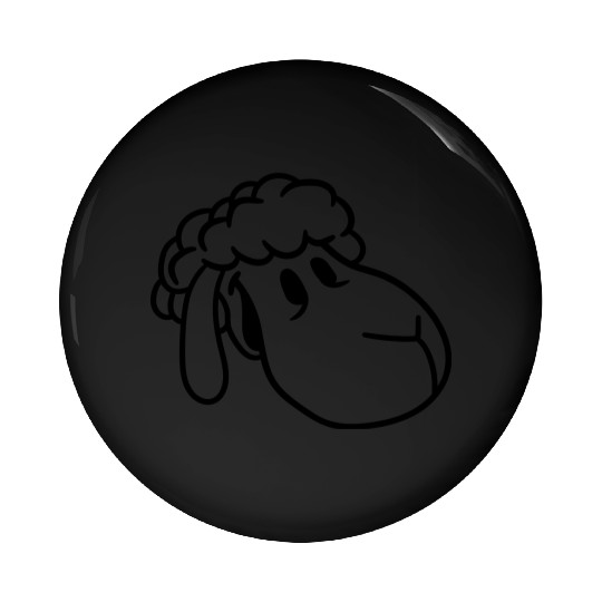 Sheep Face Head Cute Sweet Little Lamb Cool Comic Pin Buttons